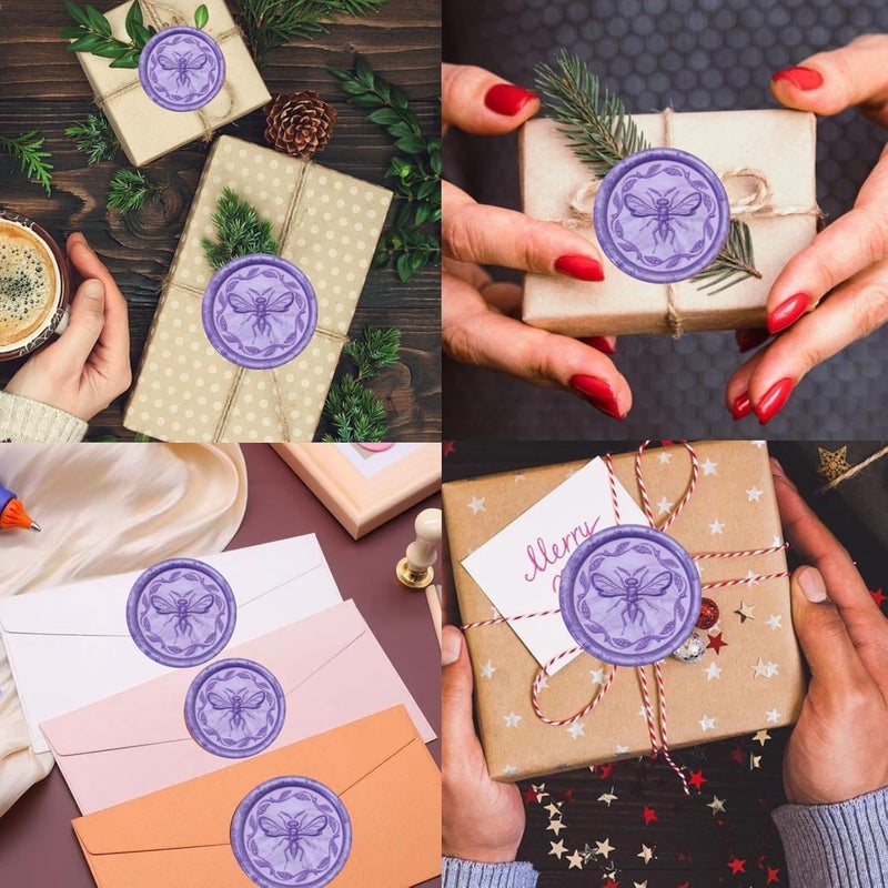 Atopbb 300Pcs Lilac Sealing Wax Beads, Vintage Wax Seal Beads for WaxSeal Stamp, Great for Embellishment of Wedding Invitation, Envelope, Gift Wrapping, Wine Package (Lilac) - Image 4